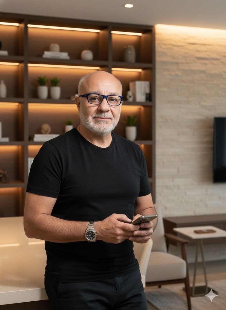Retrato de Rogério Sant'Ana Costa, professor da Formação em Psicanálise Clínica e Pneumapsicanálise da AEP